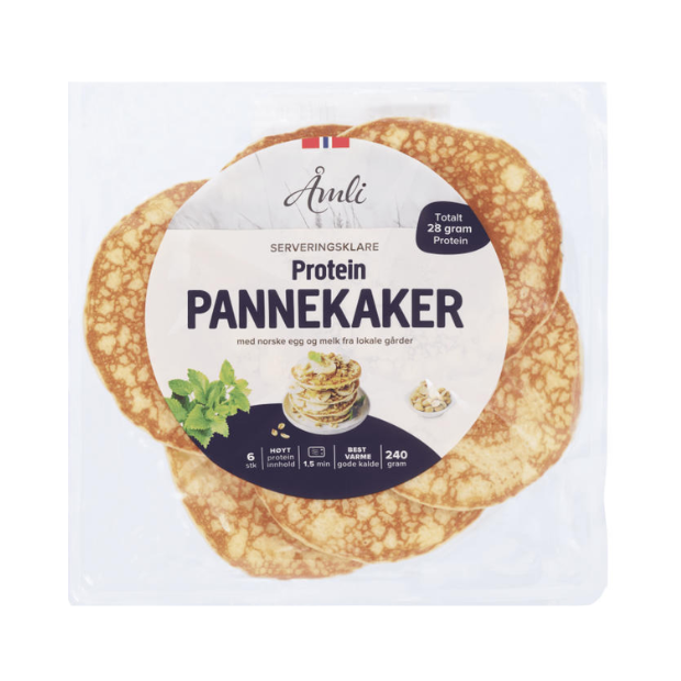 Protein Pancakes - Proteinpannekaker Stekte 240g Åmli